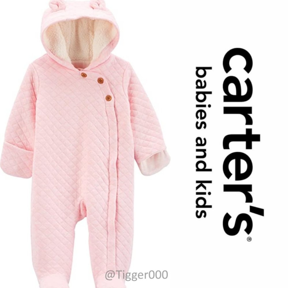 CARTER's Quilted Pramsuit for Baby Girl